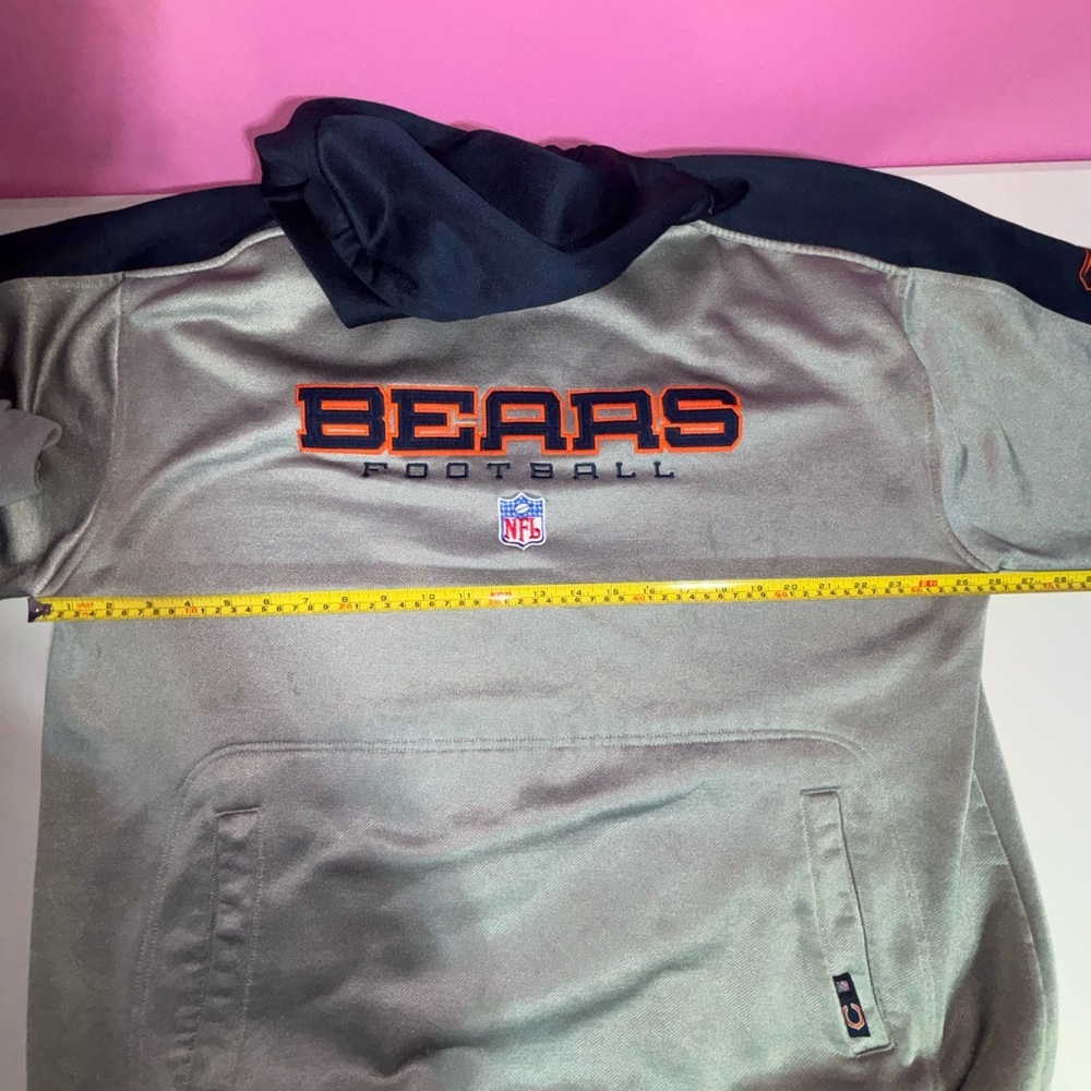 Chicago Bears Reebok Cold Weather Hoodie Silver & Navy – Size XL – NFL - Picture 7 of 14